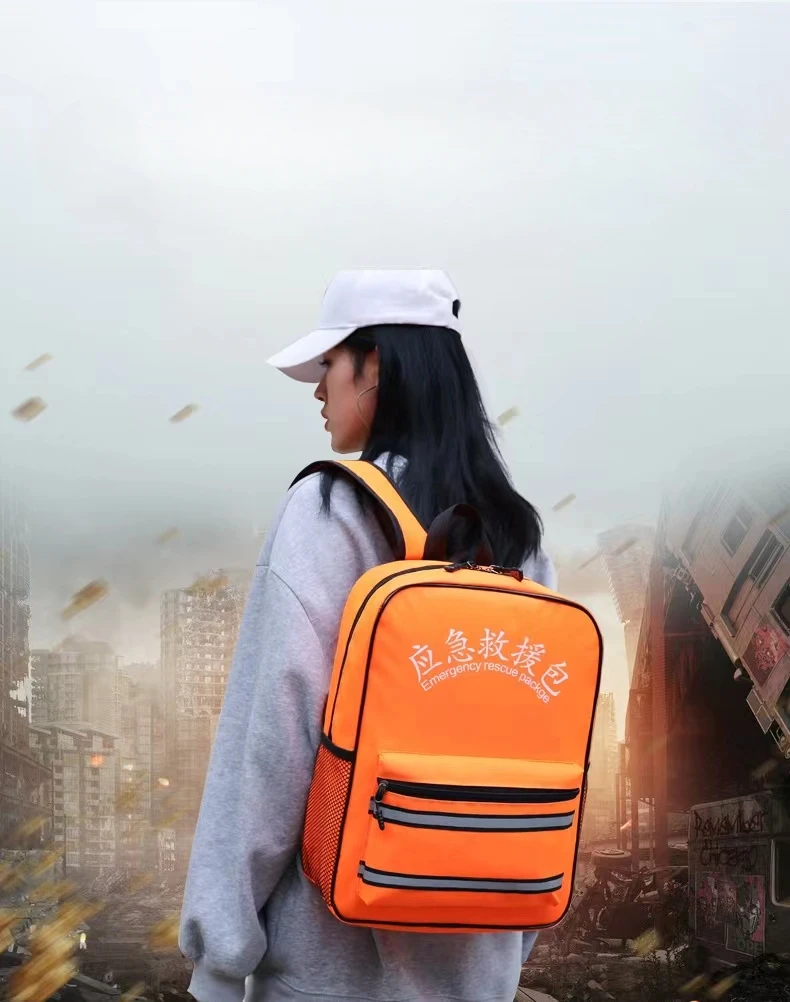 First Aid Backpack Only Empty Survival Kit EMT for Nurse Medical Trauma Bag Medication Safety Bags with Reflective Strips