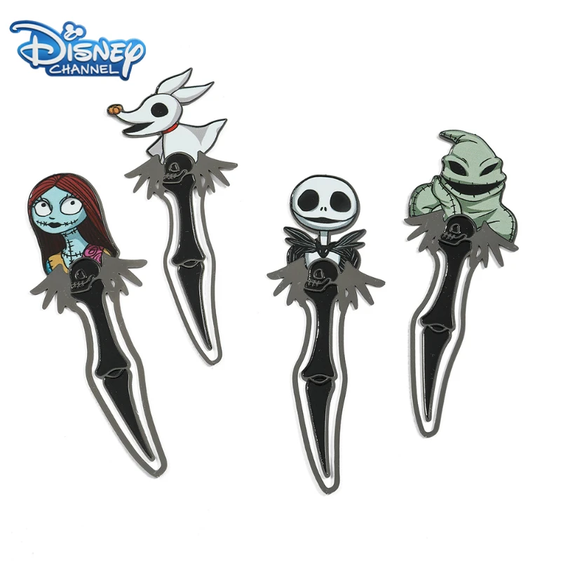 Disney The Nightmare Before Christmas Figure Jack Skellington Bookmark Kawaii Anime Books Clip Halloween Decoration Kids Toys