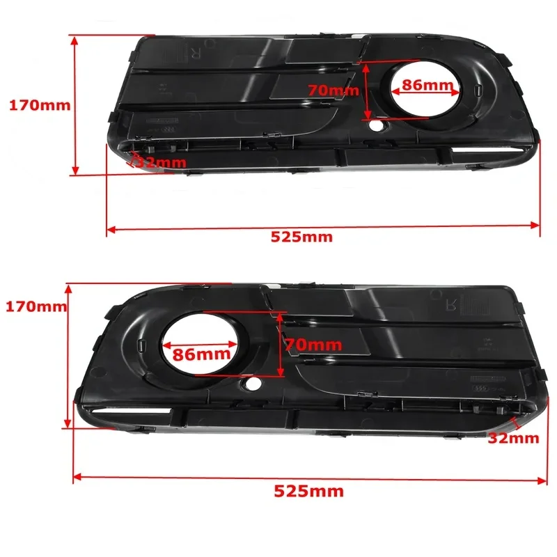 High Quality Auto Front Bumper Fog Light Grille Cover 2013-2017 Accessories OEM 8R0807681 8R0807682
