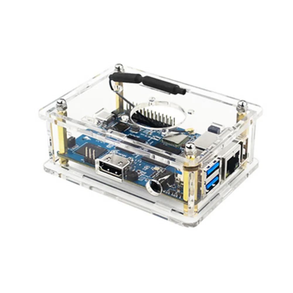 กล่องอะคริลิคใสแบบไม่มีพัดลมสำหรับ Orange Pi 3 LTS