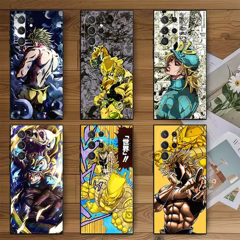 JoJo Adventure Dio Diego Brando Soft Phone Case for Samsung Galaxy S26 S25 Edge S24 Ultra S23 Plus S22 S21 FE S20 Black Cover Ba