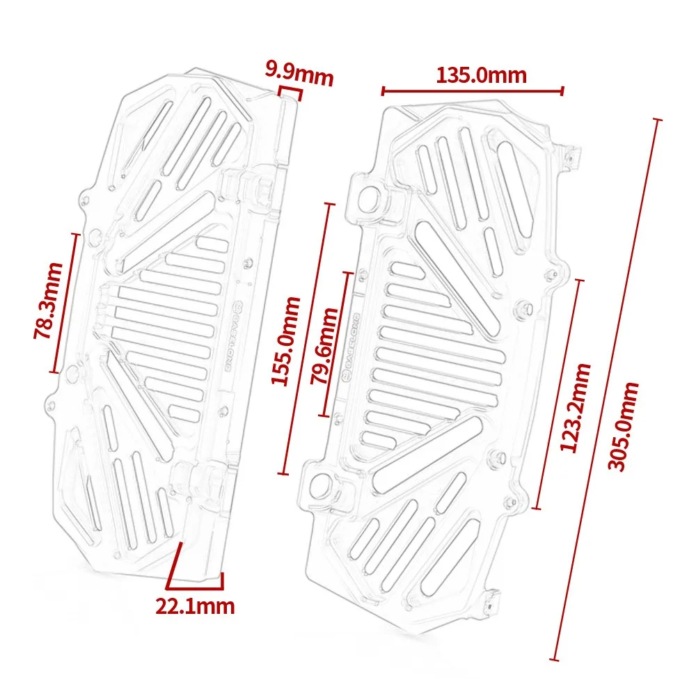

For GASGAS GAS GAS EC250 EC300 EX250 MC EC EX 250 300 350F 450F 2024 2023 2022 Motorcycle Radiator Grille Guard Protector Cover