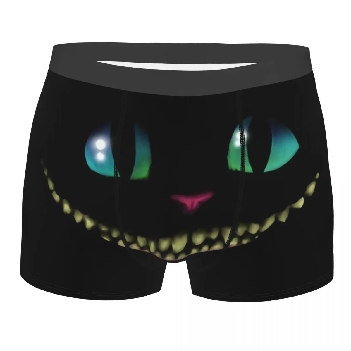 

Модные боксеры «Алиса в стране чудес», шорты, мужские эластичные трусы с изображением Чеширского кота, нижнее белье