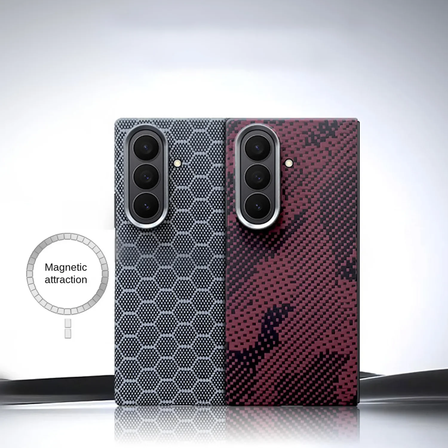 

Оригинальный арамидный чехол Magsafe из углеродного волокна для Samsung Galaxy Z Fold7 Fold 7, камуфляжный бронированный чехол с магнитным кольцом-держателем