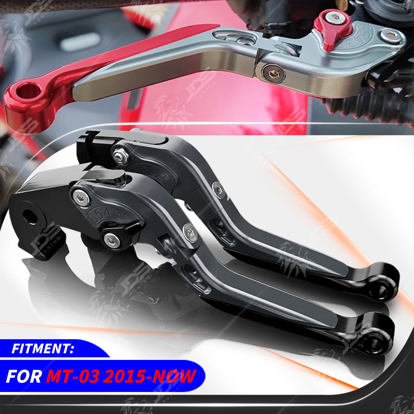 JDSTUNING For Yamaha MT-03/MT03 2015-NOW Clutch Lever Brake Lever Set Adjustable Folding Handle Levers Accessories Parts
