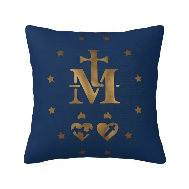 Custom Miraculeuse Medal Of Our Lady Of Grace Throw Pillowcase Nordic Cushion Cover Soft Pillowcase