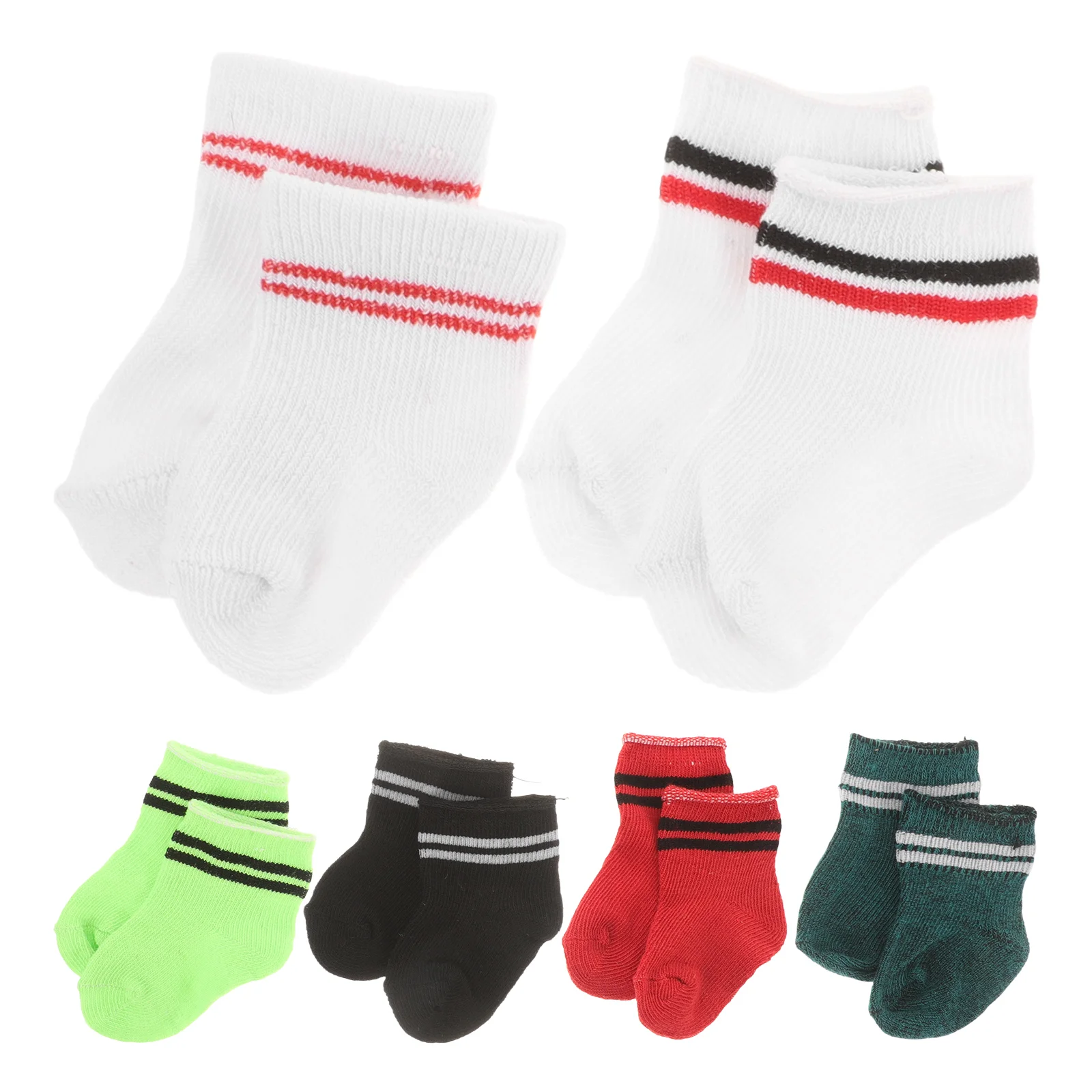 

6 Pairs of Colored Short Socks Small Socks Decorative Socks Costume Replacement Accessories for 18-inch