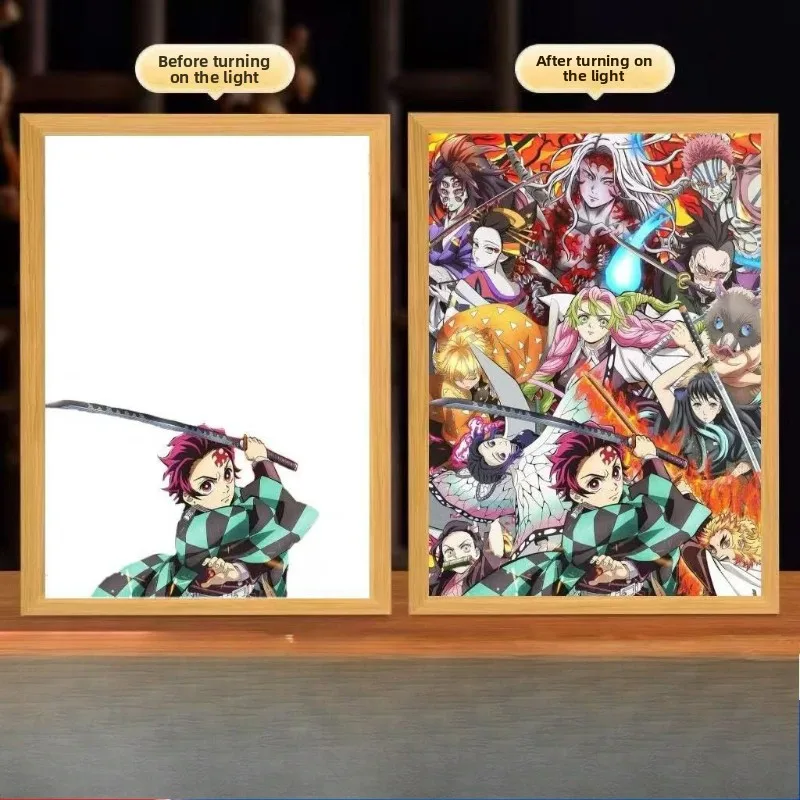 

Аниме-постер «Истребитель демонов»: милый 2D-светильник для спальни, ночник для геймеров, декор, подарок, опт
