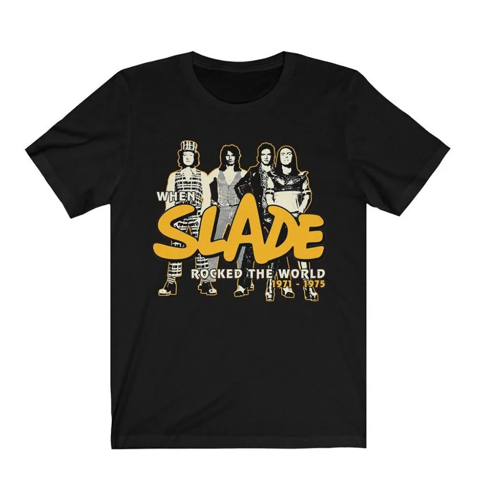 Slade Band Rock And Roll T shirt Black All  Size S-4XL EE193