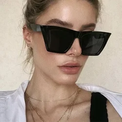 Frauen Neue Cat Eye Sonnenbrille Unisex Retro Quadratischen Rahmen Übergroßen Brillen Gläser UV400 Shades Gläser Reise Augenschutz