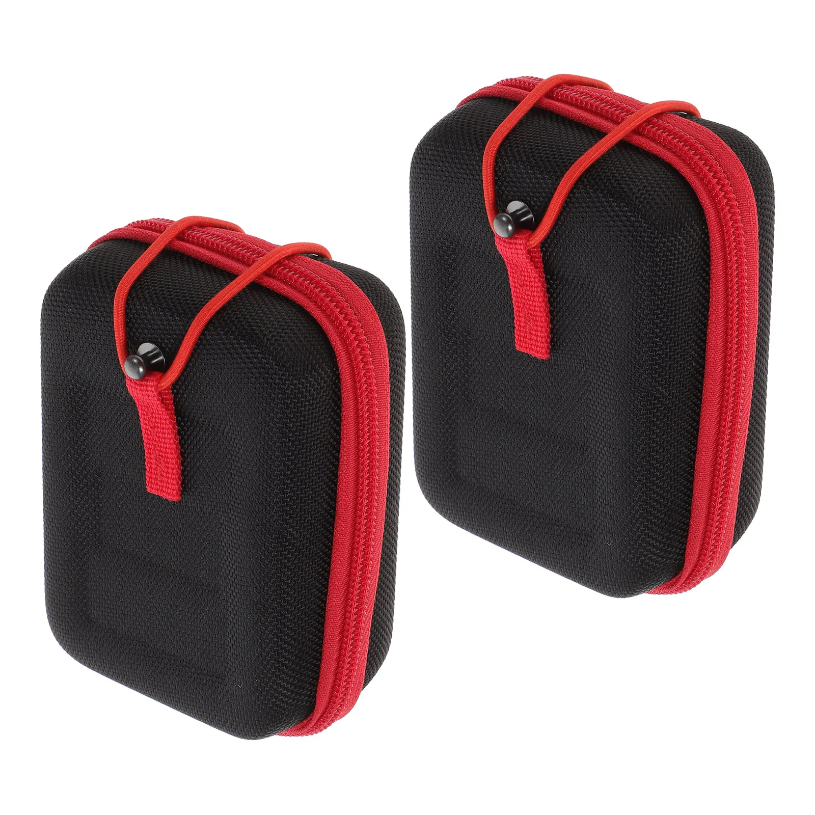

2Pcs Golf Rangefinder Case Red Zipper Hard Shell Portable Protective Storage Bag Compact Lightweight Sports Gear Outdoor Use
