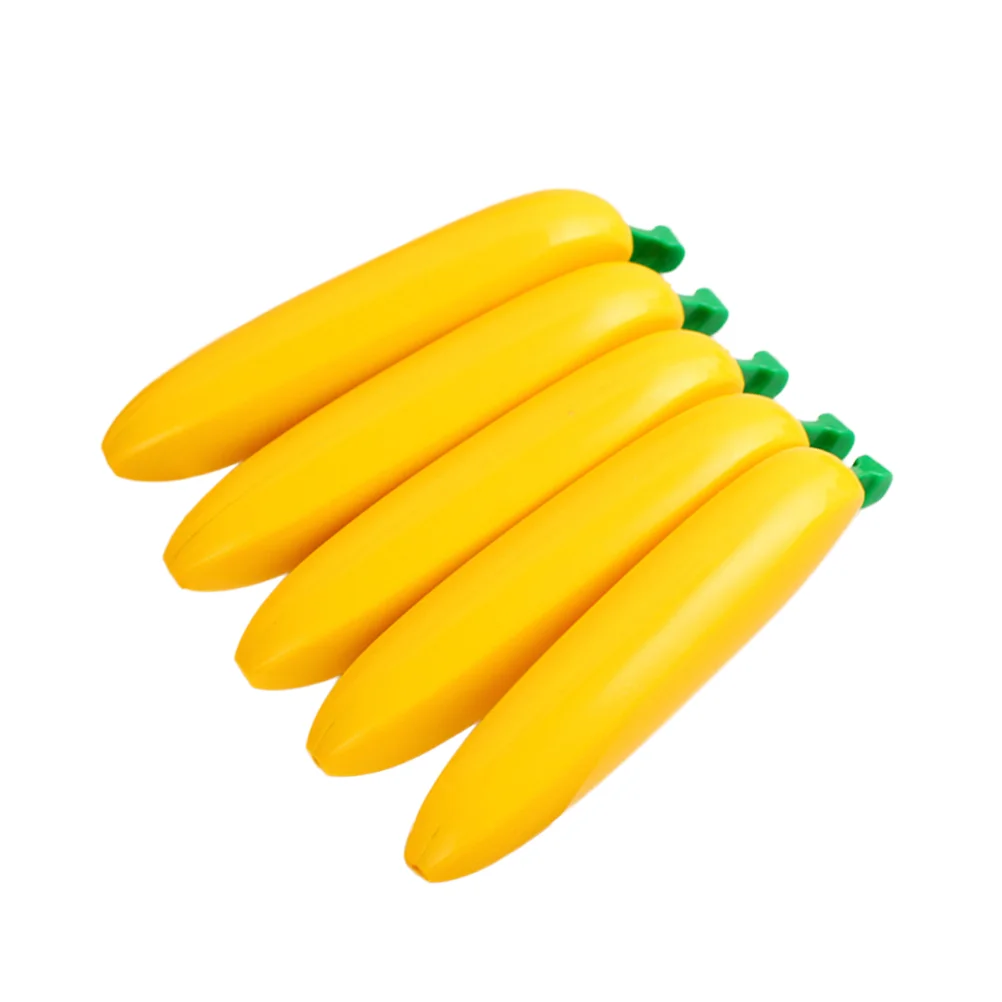 

5pcs Banana Shape Ball-point Pen Cartoon Creative Ballpoint Pens Stationery for Home School Office (Yellow)