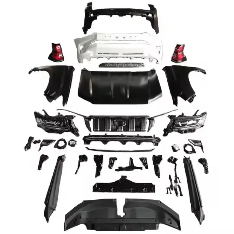 

Auto Body Kit Prado FJ150 2010-2017 Change To 2018 Year Old Model Front Bumper And Light Metal Material
