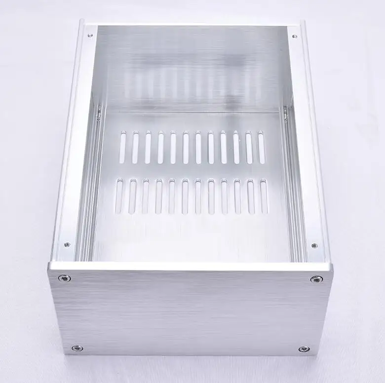 168*100*229mm prata completo alumínio surround dissipador de calor amplificador de potência de áudio psu caixa diy