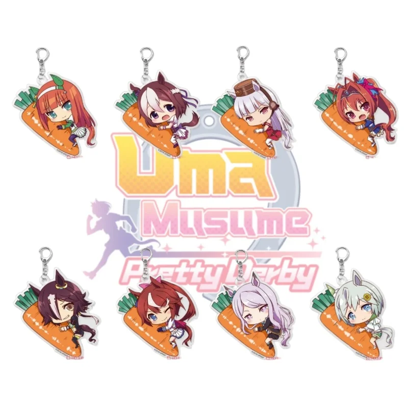 Cute Anime Pretty Derby Acrylic Keychain Desktop Ornament Fashion Collect Accessories Decoration Fan Gifts 6CM