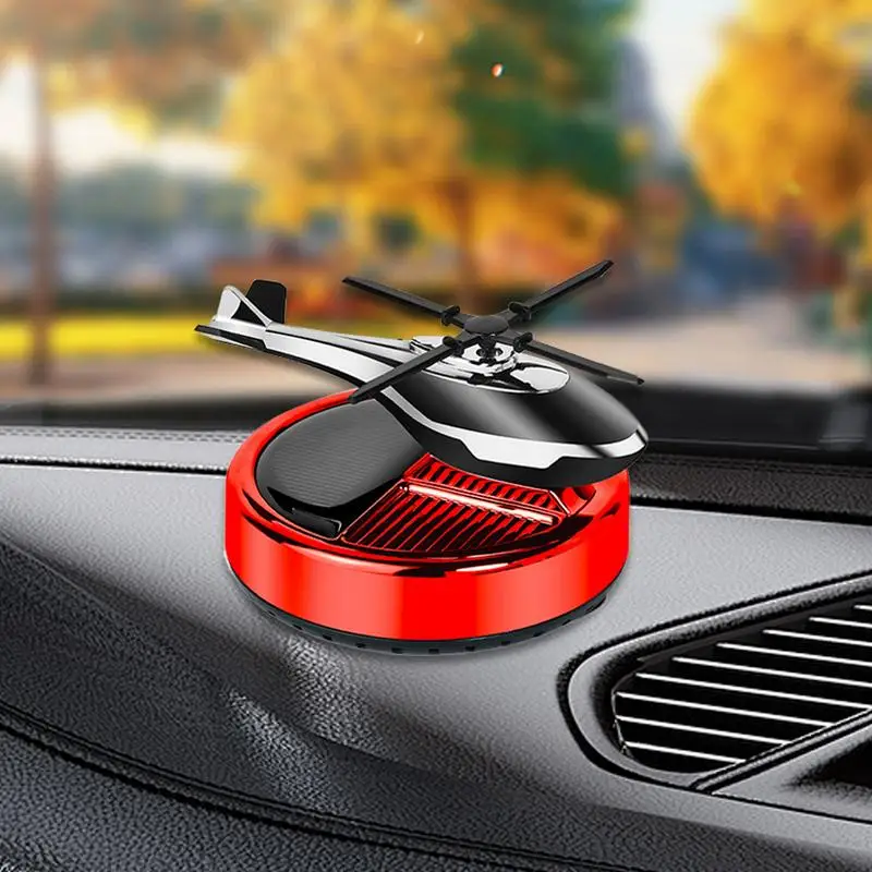 Rotating Solar Car Fresheners Helicopter Shaped Rotating Oil Diffuser Solar-Activated Scent Helicopter Freshener Diffuser For