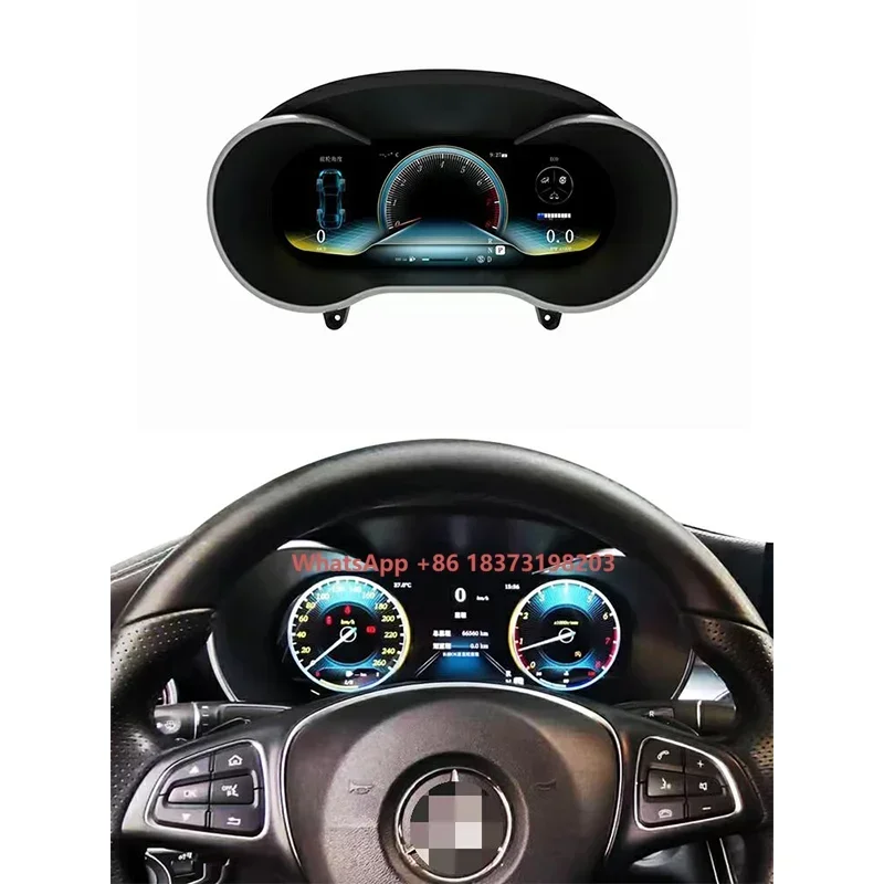 Linux System Car LCD Digital Cluster Virtual Cockpit Speed Meter Head Unit Dashboard Display for Benz C Class W204 W205 2011-201