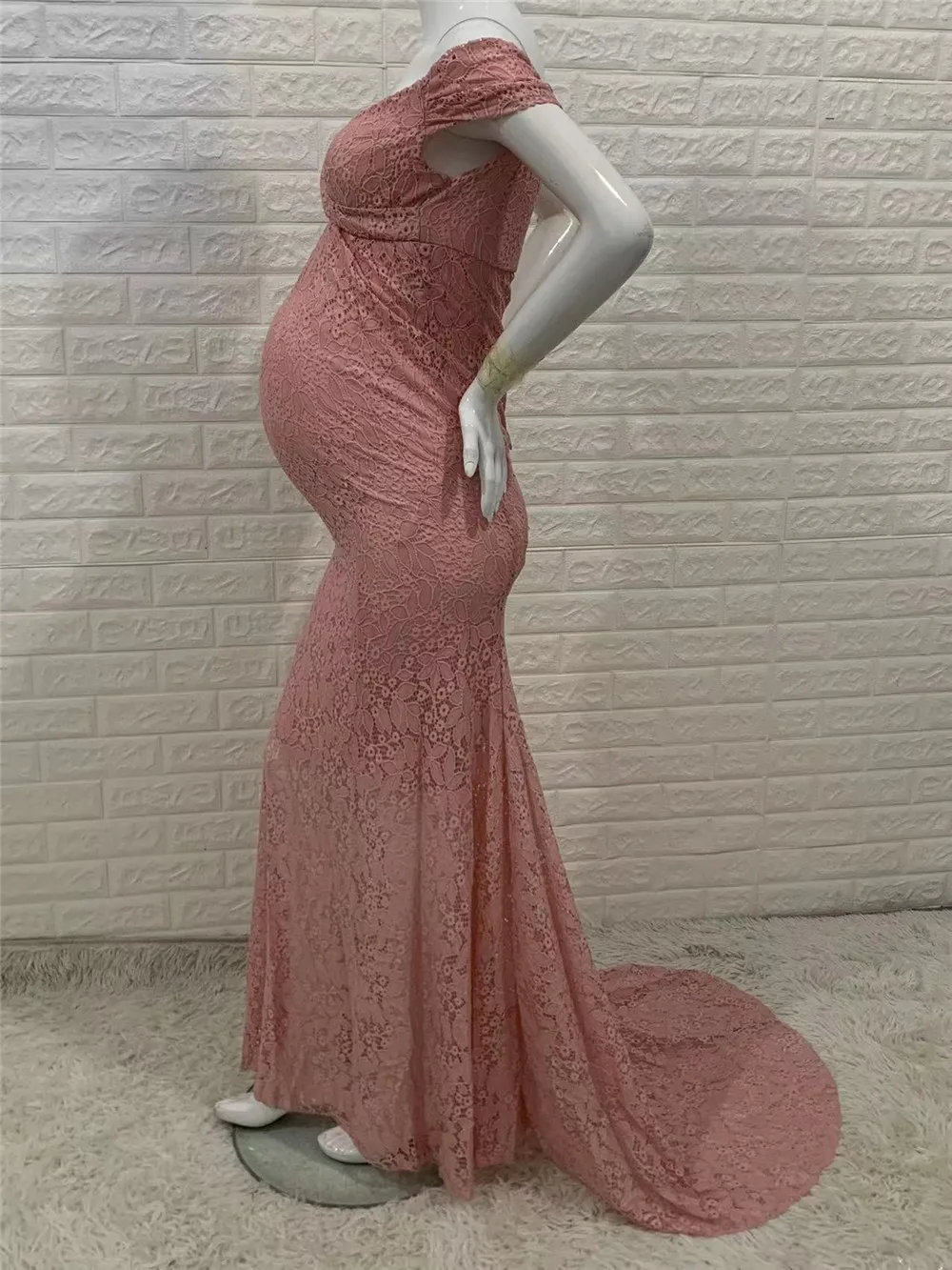 Lace Maternity Photography Dress Sexy Party Pregnancy Shooting Dress For Female Photo Gowns Long Pregnant Woman Evening Clothes