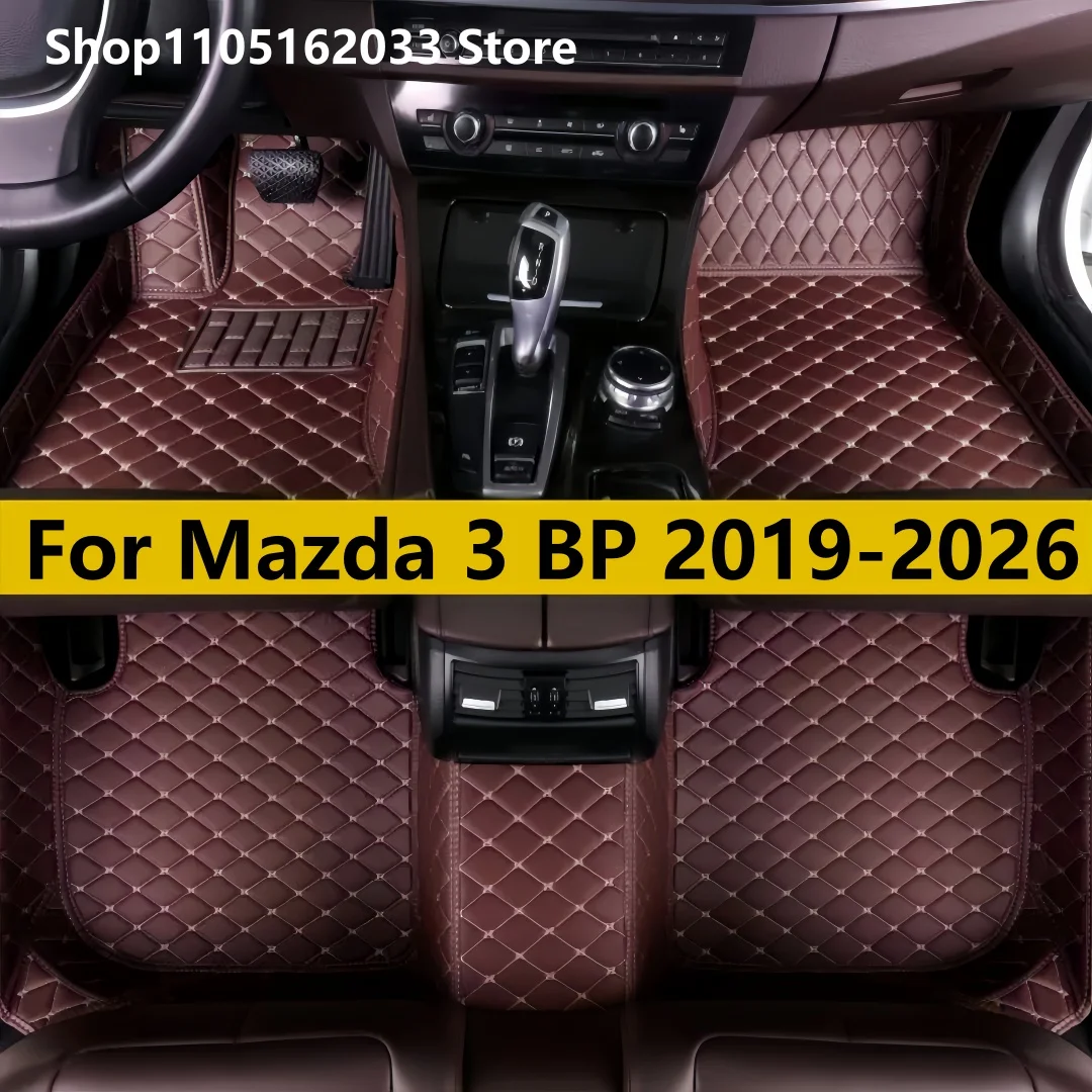 

Автомобильные коврики для Mazda 3 BP 2019 2020 2021 2022 2023 2024 2025 2026 Автоаксессуары Кожаный водонепроницаемый противоскользящий коврик для ног