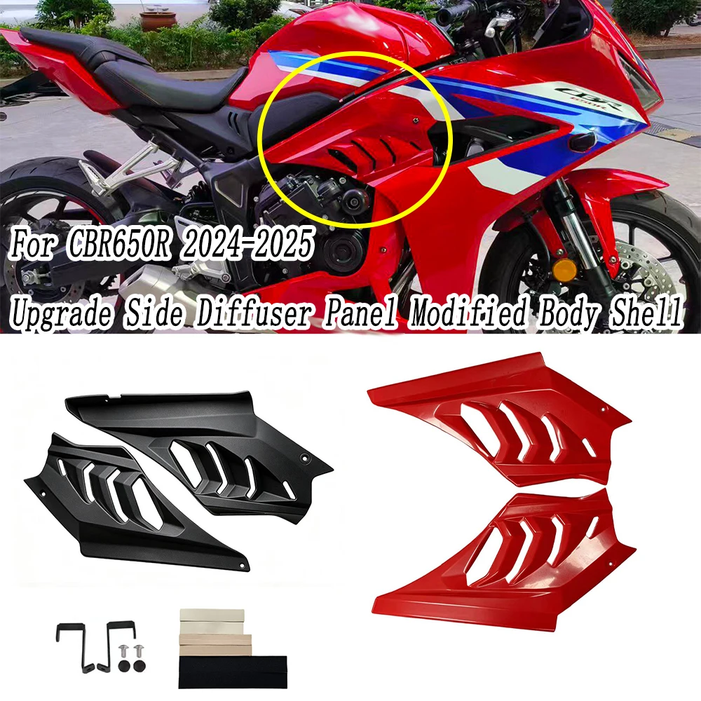 Für Honda CBR650R 2024-2025 Zweite Generation Verbesserte Seitenverkleidung Diffusor-Verkleidung Modifizierte Karosserie