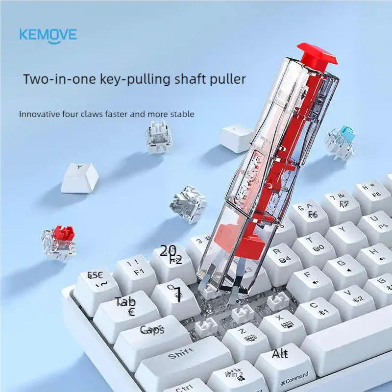 

KEMOVE Четырехзубчатый P10-V1 TWO-IN-ONE Съемник переключателя клавиш с возможностью горячей замены Инструмент для разборки и очистки клавиатуры Обновленная версия