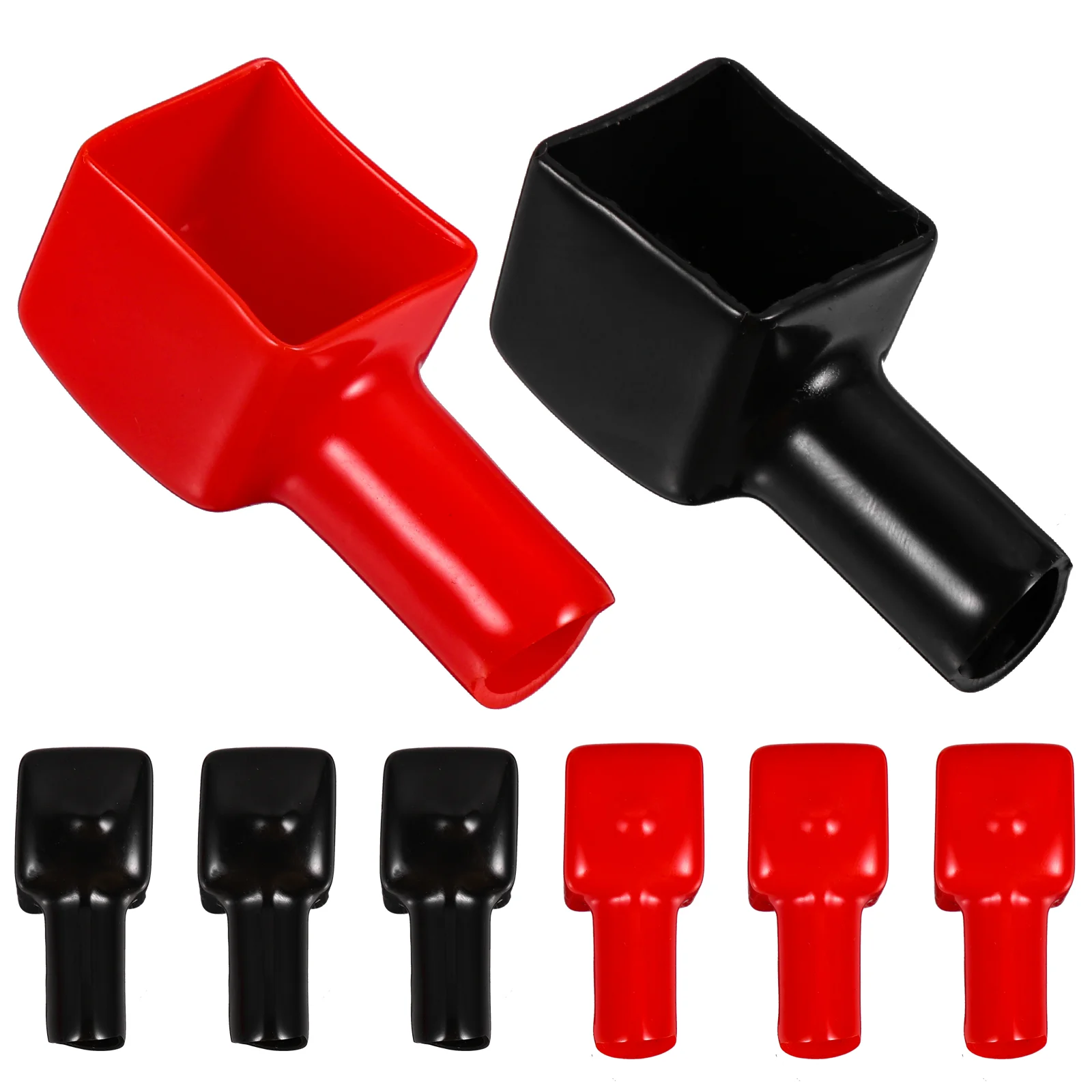 

6 Pcs Pile Terminal Shims Caps Cable Covers Batteries Protector Car Accessory