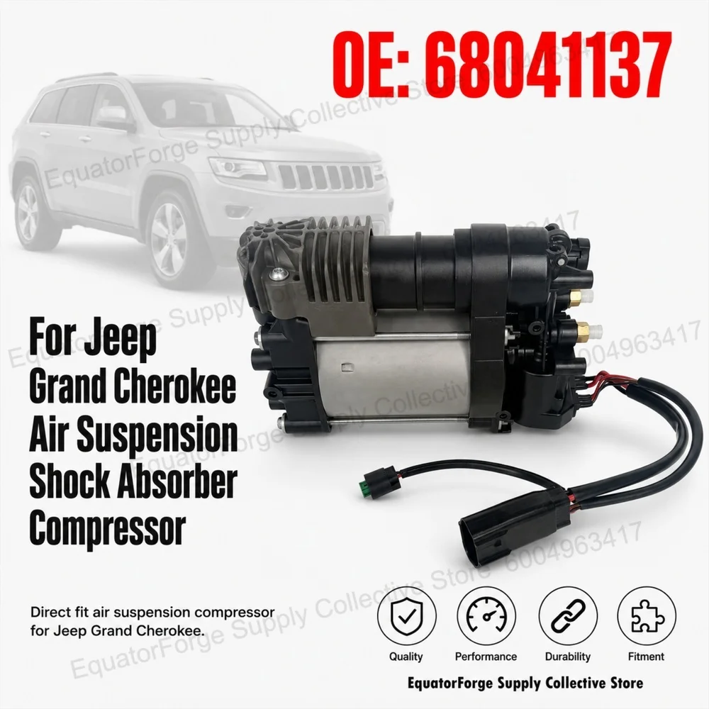 

Comfort Ride High Stability Direct Fit Air Suspension Shock Absorber Compressor for Jeep Grand Cherokee - OE 68041137 2011-2021