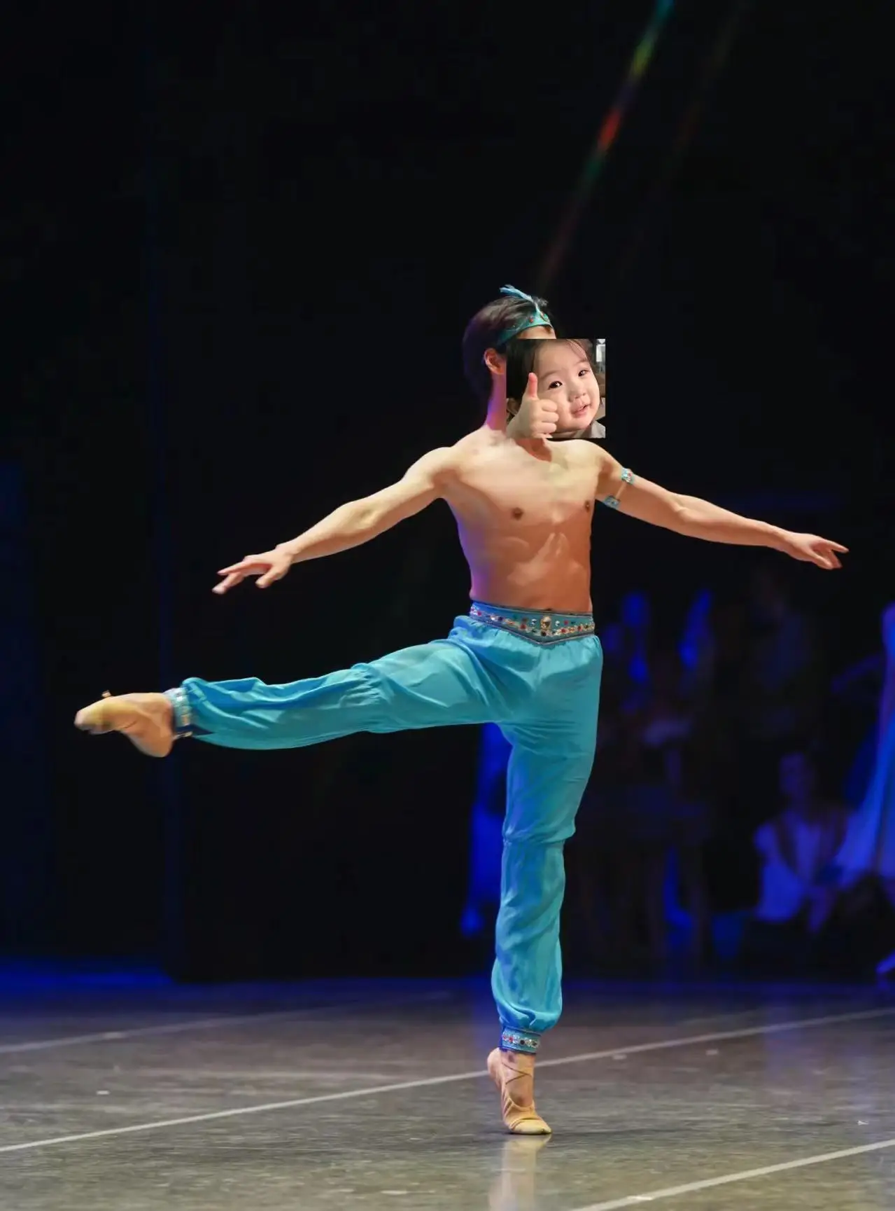 Custom Made Le Corsaire Man Ballet Long Pants With Headwear And Cuff/Short Sleeve,Blue Balet Pirate Costumes Diamond Decoration