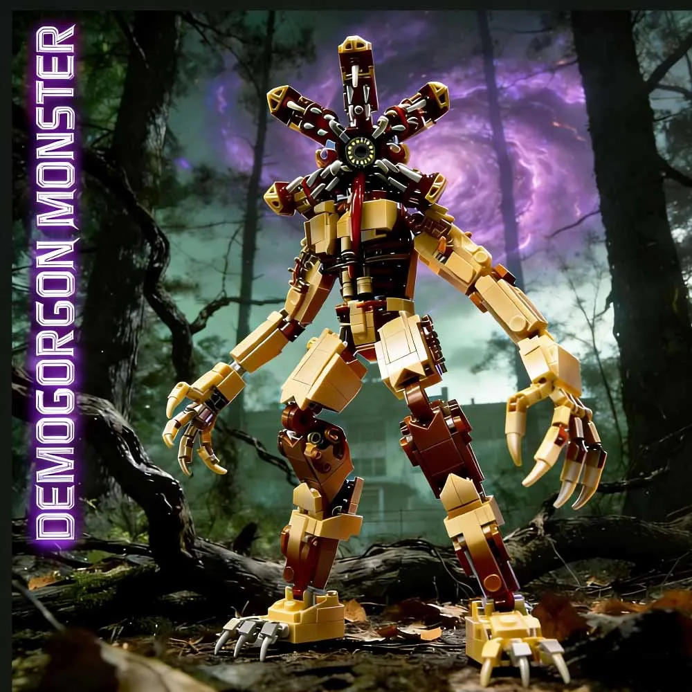 

IN STOCK Strangger Tthiungs Demoghen mech World Demon Hunter Building Blocks Educational Toy Gift Kids Boys Gifis Puzzle 1073pcs
