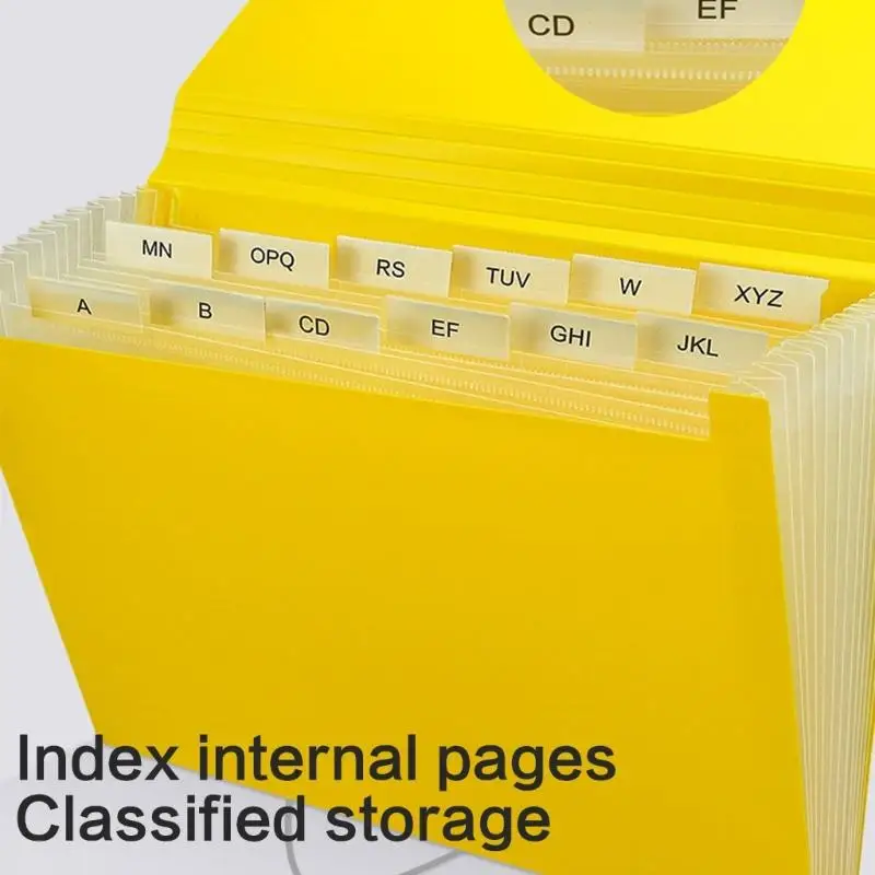 

D08B Hand Carry Plastic File Organiser Multi Pocket Waterproof Document Bag