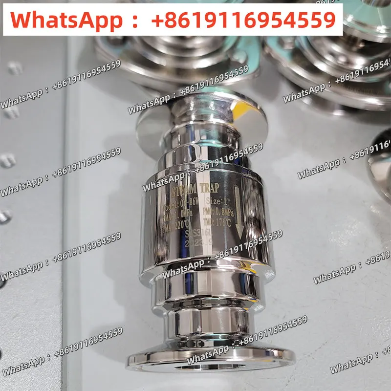 Pressure balanced thermostatic clean steam trap, quick installation sanitary grade automatic trap