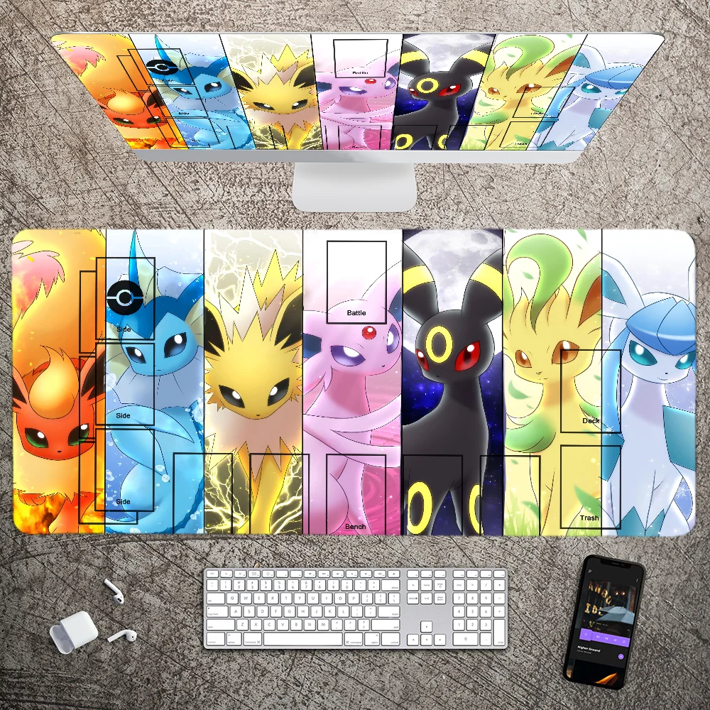 Hot Anime P-Pokemon Mousepad Mouse Mat Desk Mat With Pad gaming accessories Prime Gaming XXL Keyboard Pad