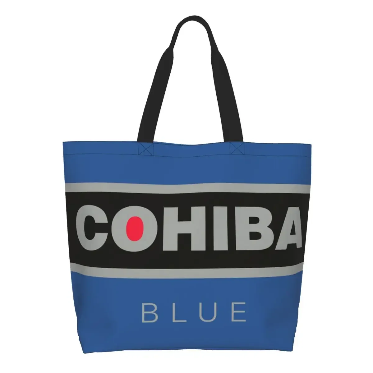 Recycling Cohiba Shopping Bag Women Canvas Shoulder Tote Bag Portable Groceries Shopper Bags