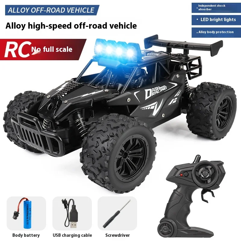 Carro de controle remoto de liga de acelerador proporcional 2.4grc 1:16 escalada de alta velocidade veículo off-road modelo de corrida brinquedo presente de natal