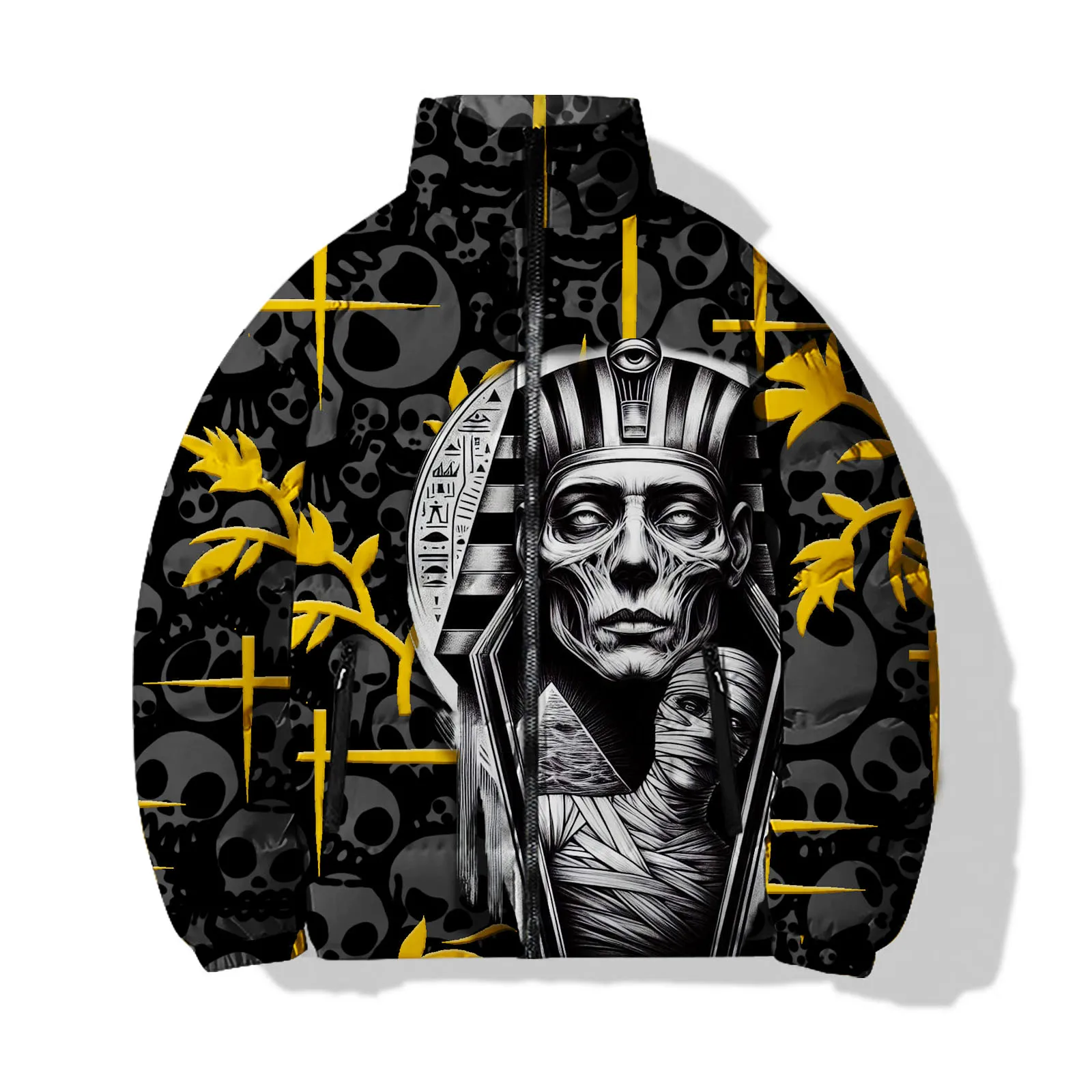 Religion New in Coats Down 3D Printing Men\'s Clothing 2024 Cool Parkas Warmth Men\'s Cold Coat for Winter Pharaoh Cross Chief