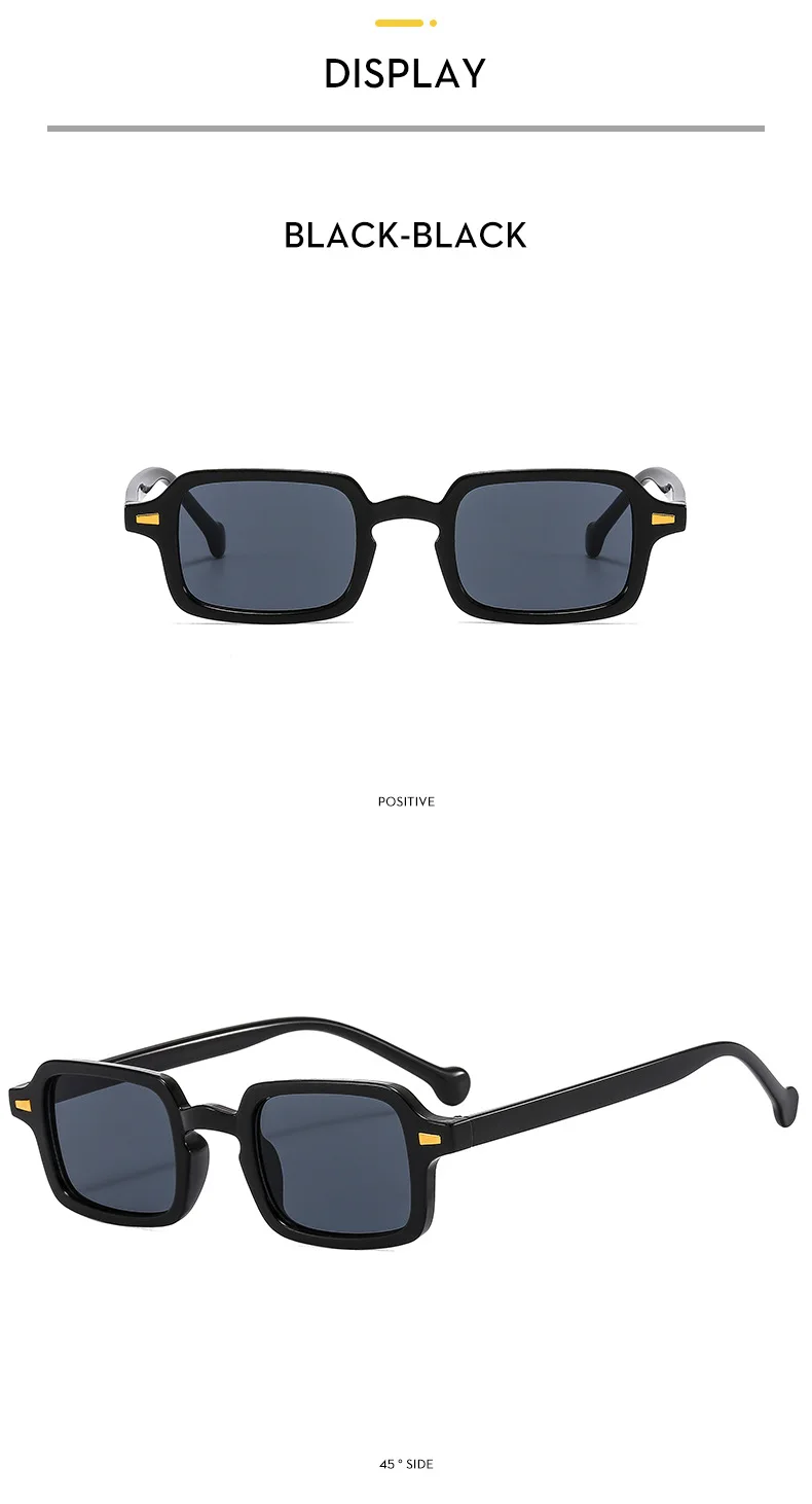 8 Teile/satz Luxuriöse Rechteck Sonnenbrille Frauen Oval Vintage Quadrat Sonnenbrille Männer Shades Weibliche Brillen Anti-glare Gläser – Detail 8