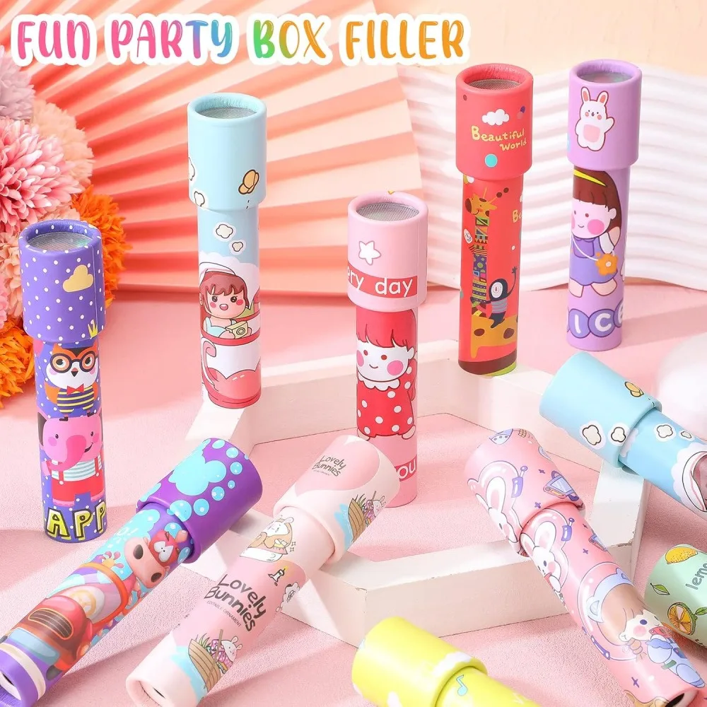 1 Pack Aesthetic Large Cartoon Kaleidoscope Gift, Cute Dinosaur Ocean Animal Rotating Optical Kaleidoscope, Kawaii Sensory Toy Gift for Kids Girls Boys Birthday Holiday Instagram Photo Prop