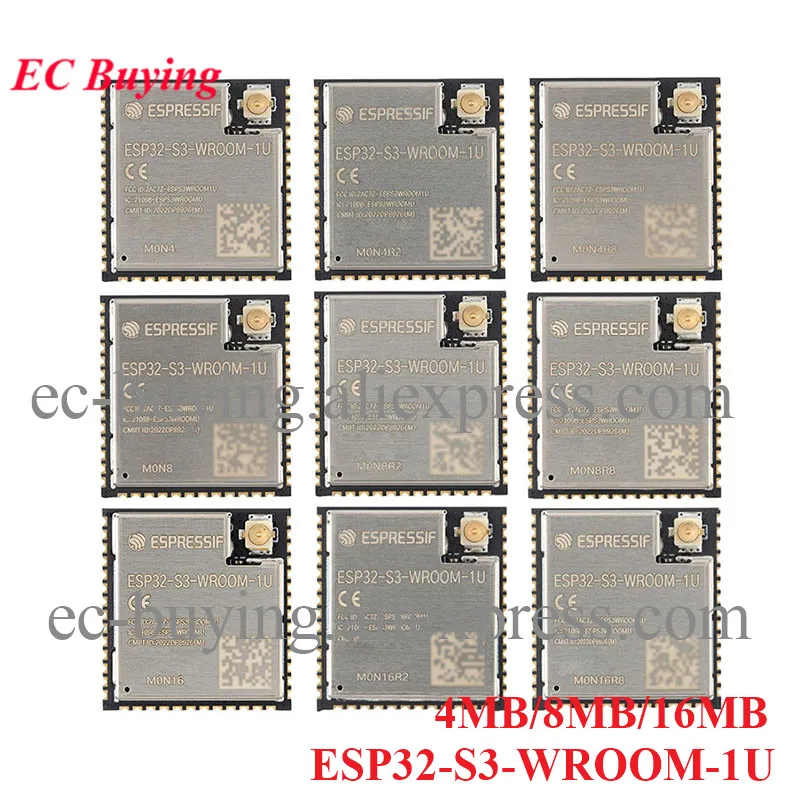 ESP32-S3 ESP32-S3-WROOM-1U Dual-core WiFi Bluetooth-compatible BLE 5.0 ESP32 Wireless Module 4MB 8MB 16MB Flash 2MB 8MB P-SRAM