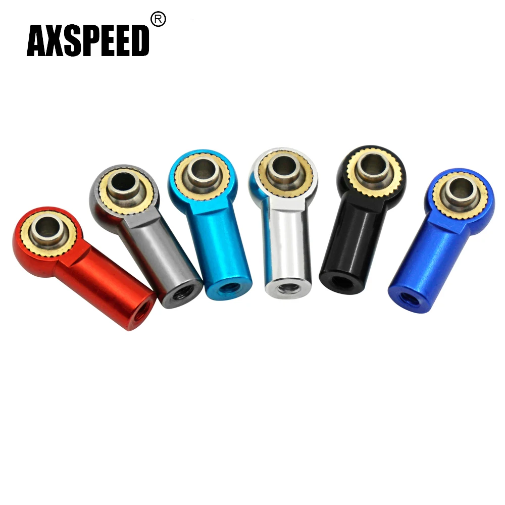 AXSPEED 5/10Pcs Aluminum M3 Clock-wise Thread Ball Head Tie Rod End Joint for Axial SCX10 Sakura D4 1/10 RC Car Upgrade Parts