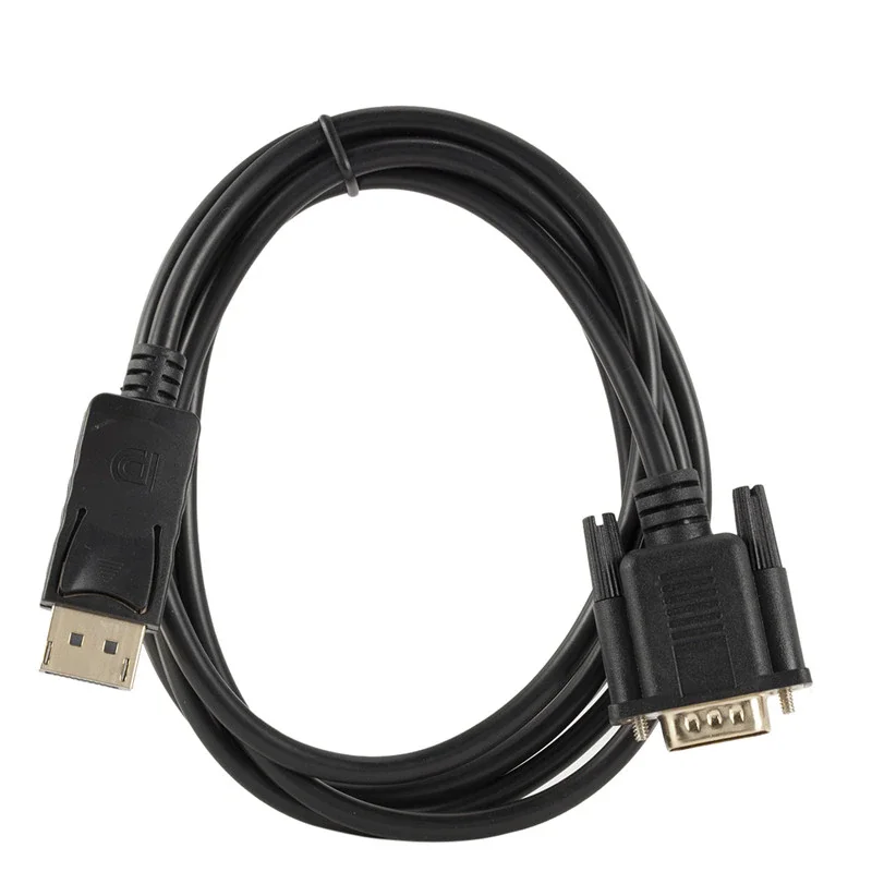 GRWIBEOU DP do Adapter VGA 1.8m kabla DisplayPort męski do VGA konwerter wideo męskiej do laptopa PC DP do projektu VGA HD 1080P