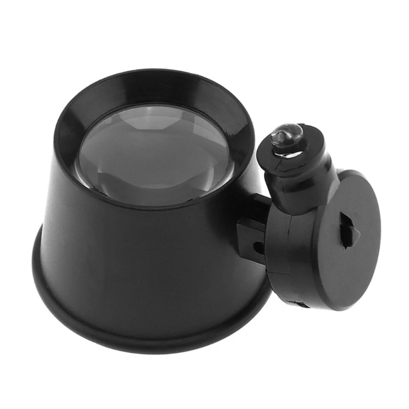 10X Monocular Glasses Magnifier Watch Jewelry Repair Tools Loupe Lens Black