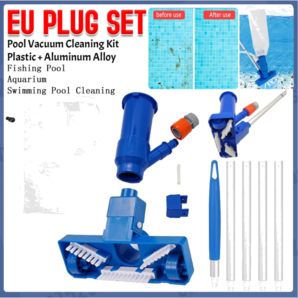 

Professional Vacuum Cleaning Kit with Handle Swimming Pool Vacuum Cleaner Portable Easy to Use for Above Ground Pools