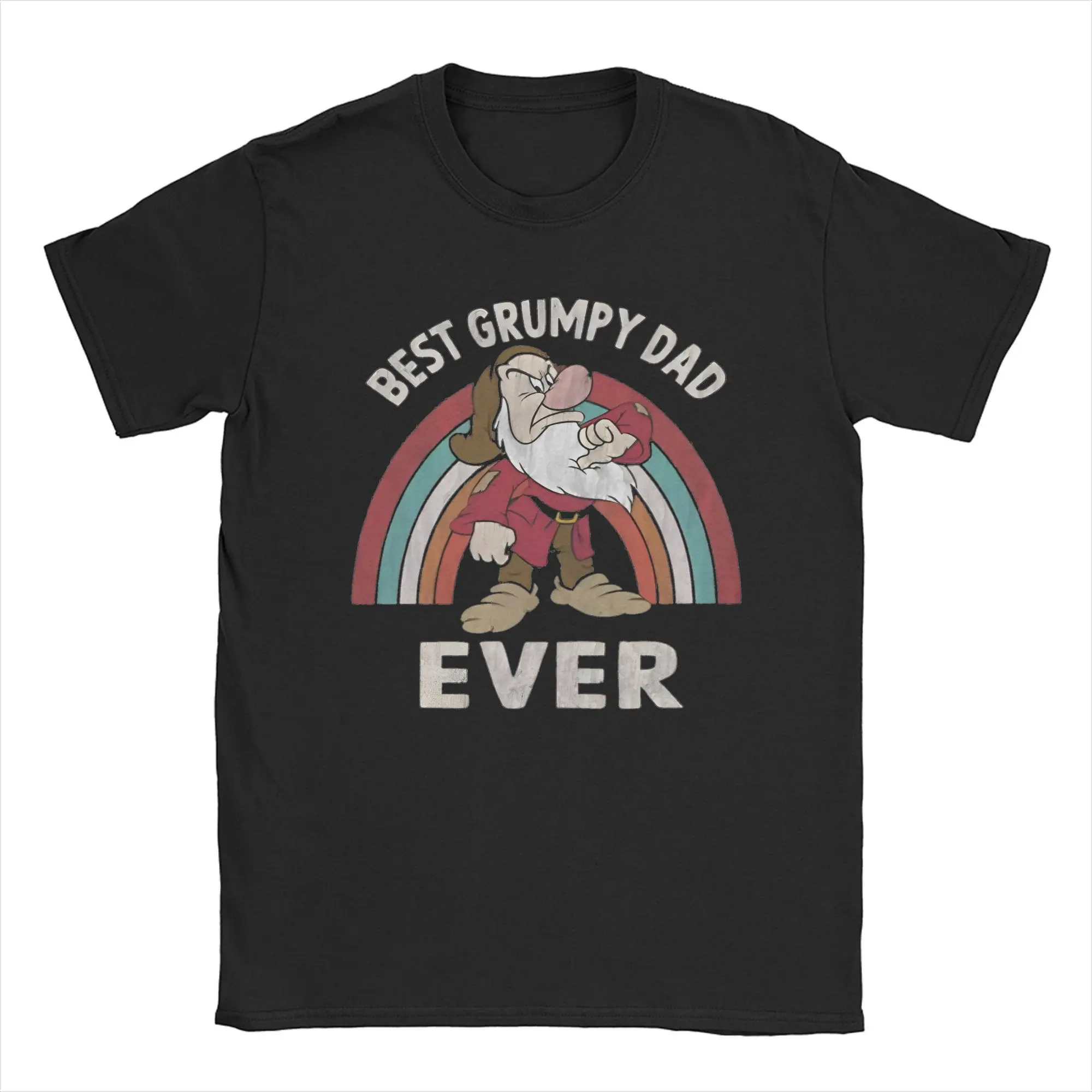 

Snow White Best Grumpy Dad T Shirt Men Cotton Fun T-Shirts Round Neck Cartoon Tees Short Sleeve merchandise Gift