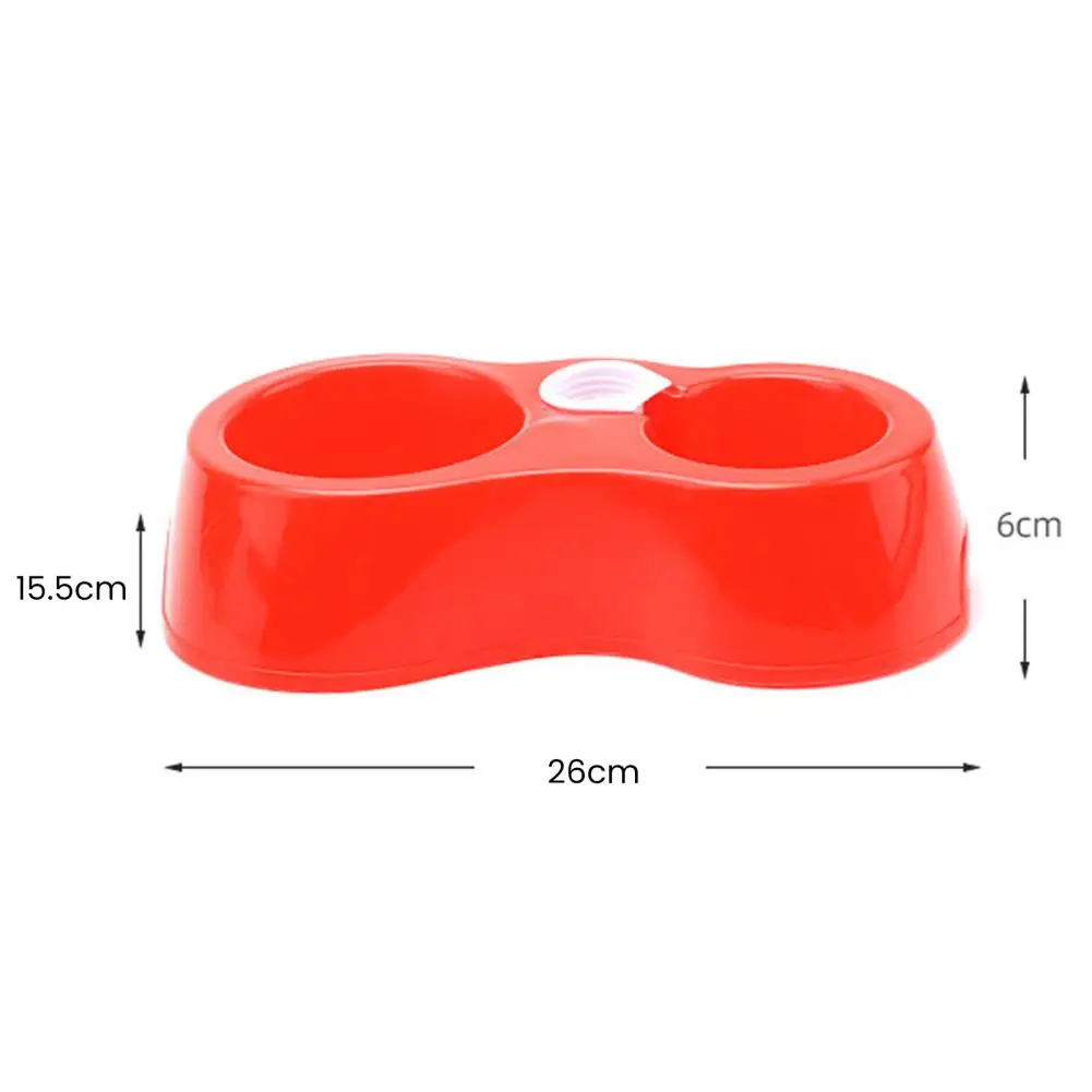 Pet Food Feeder Feeding Dish Double Pet Bowls Red Color Leak-proof  Eco-friendly Pet Automatic Drinking Water Feeder