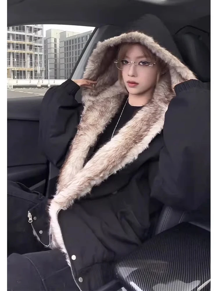 

Хлопковое пальто с капюшоном Bla Jaet ort Sle с меховым воротником, мужское и женское зимнее теплое повседневное пальто Faion Design Sensation Cleanfit