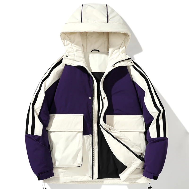 

Outdoor High-quality Sports Leisure Cold Proof Warm Hooded Feather Jacket Comfortable and Versatile Men's Fashionable Jacket