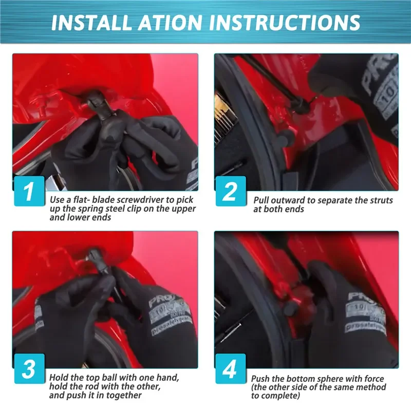 Barras de puntales de Gas para puerta trasera de Ford Mustang, barra de elevación de soporte de maletero, accesorios de sintonización de coche