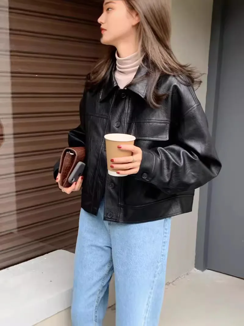 

Элегантные женские куртки с рукавами в стиле панк, синие повседневные утолщенные рукава, корейская универсальная одежда, плотная женская тонкая флисовая модная одежда