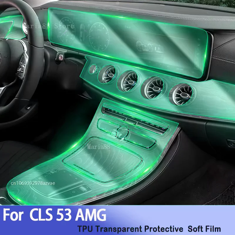 

Anti Scratch Protective Film For CLS 53 AMG 2021-2023 Interior Parts Dashboard Touchscreen Cover Carbon Fiber