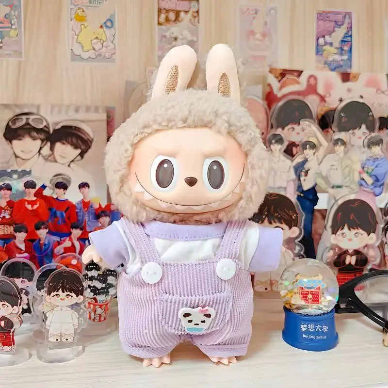 Puppenkleidung, Outfit-Zubehör für 15–17 cm große Ropa Labubu und 10 cm große Baumwollpuppe, Zitronenhase, süßes Katzen-Outfit, Kleidung